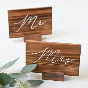 Mr. & Mrs. Wooden Place Settings